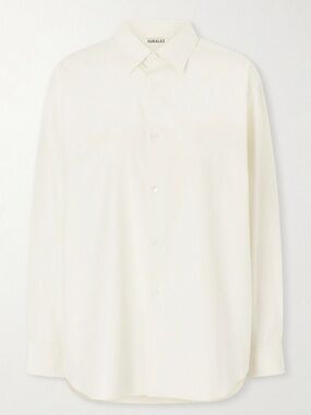 AURALEE Men’s Off-White Long-Sleeve Dress Shirt